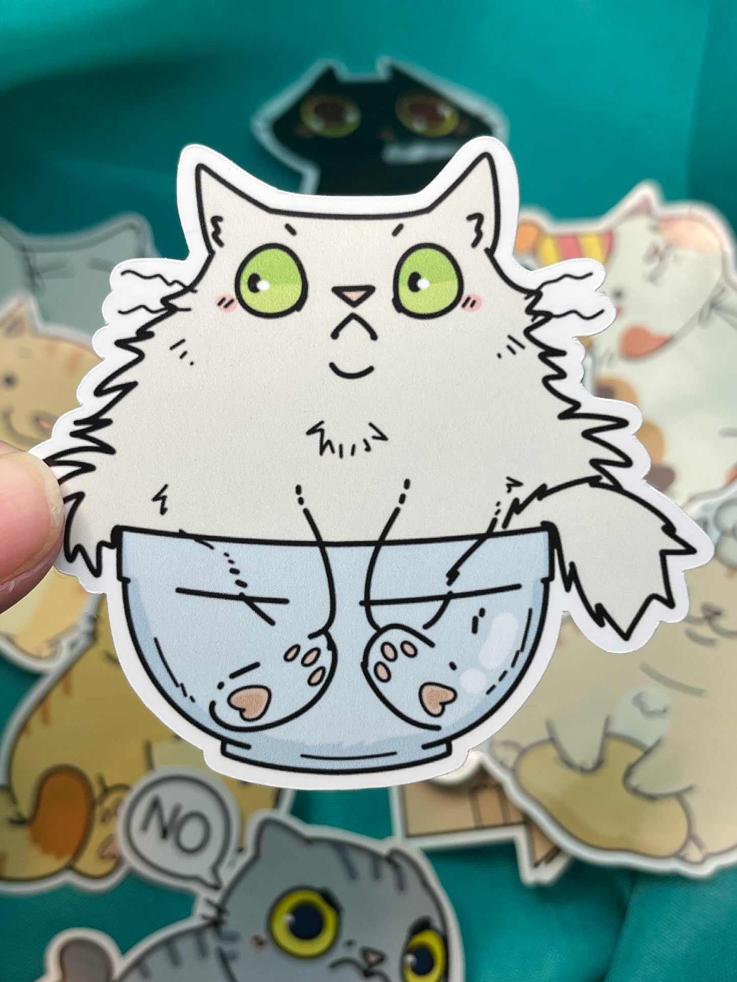 Bowl Cat Sticker