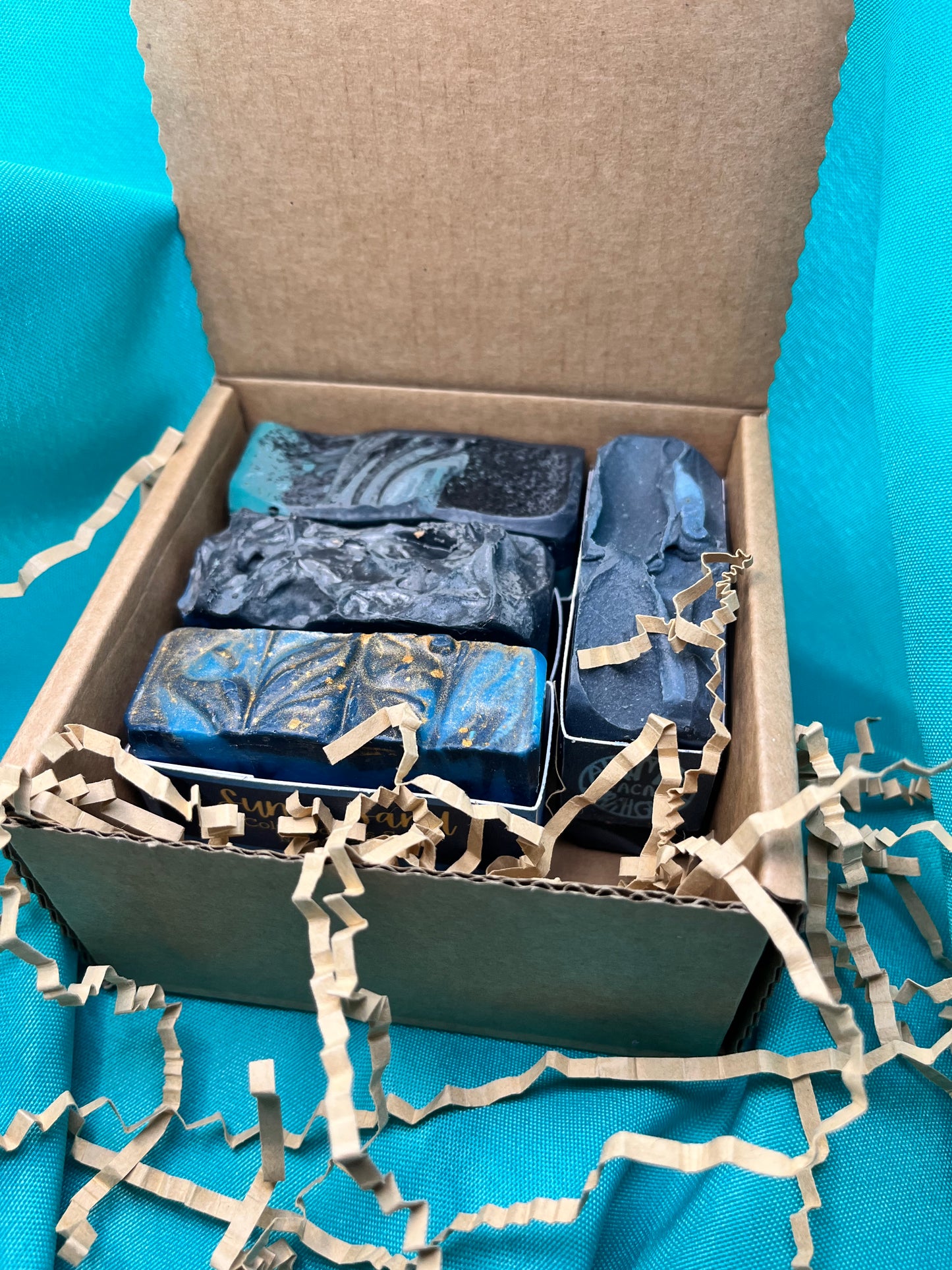 Deep Blue Soap Collection, 4 Half-Size Bars