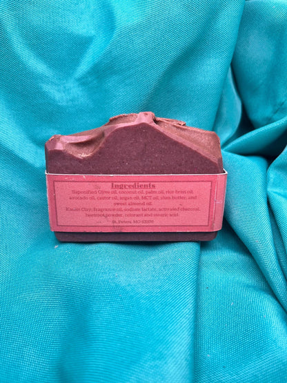 Black Cherry Merlot Cold Process Soap with Beetroot Powder