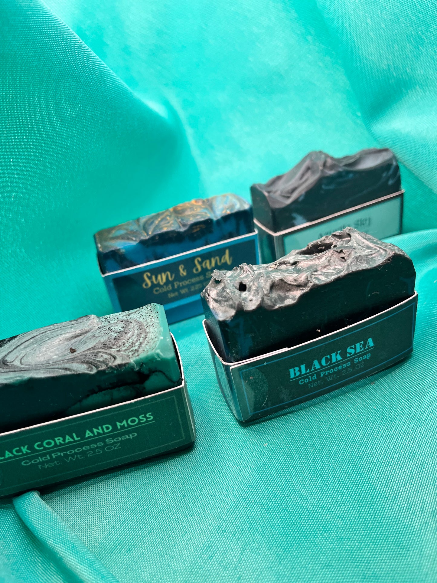 Deep Blue Soap Collection, 4 Half-Size Bars