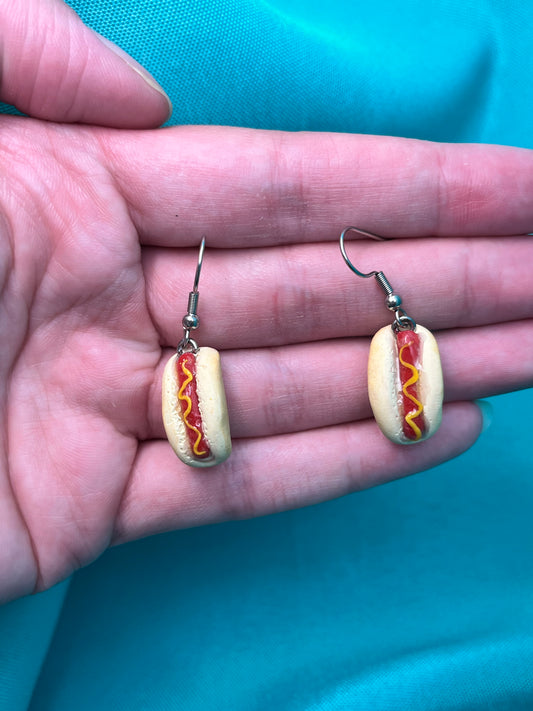 Hotdog Earrings
