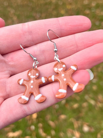 Gingerbread Man Earrings
