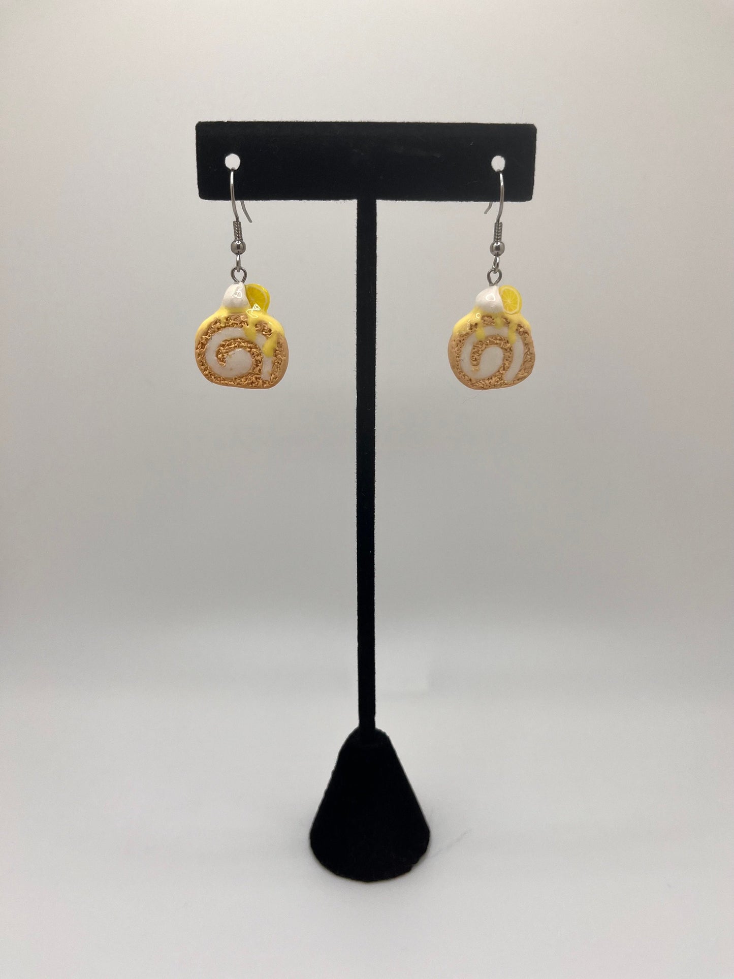 Lemon Cake Roll Earrings