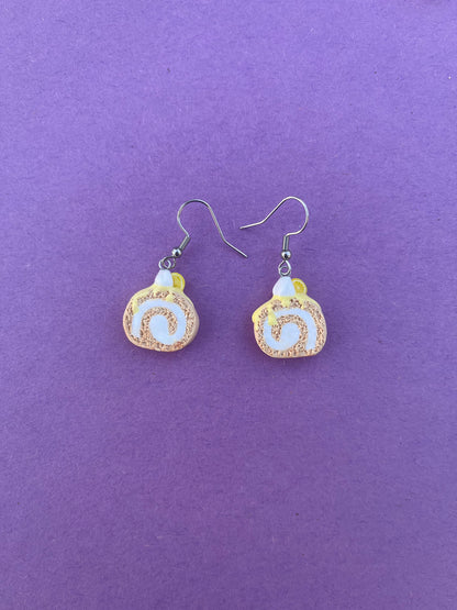 Lemon Cake Roll Earrings
