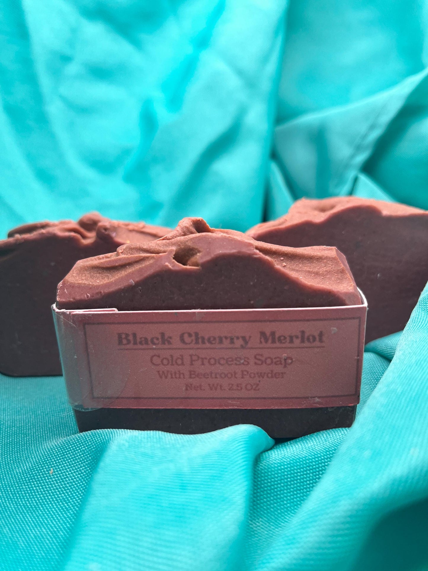 Black Cherry Merlot Cold Process Soap with Beetroot Powder