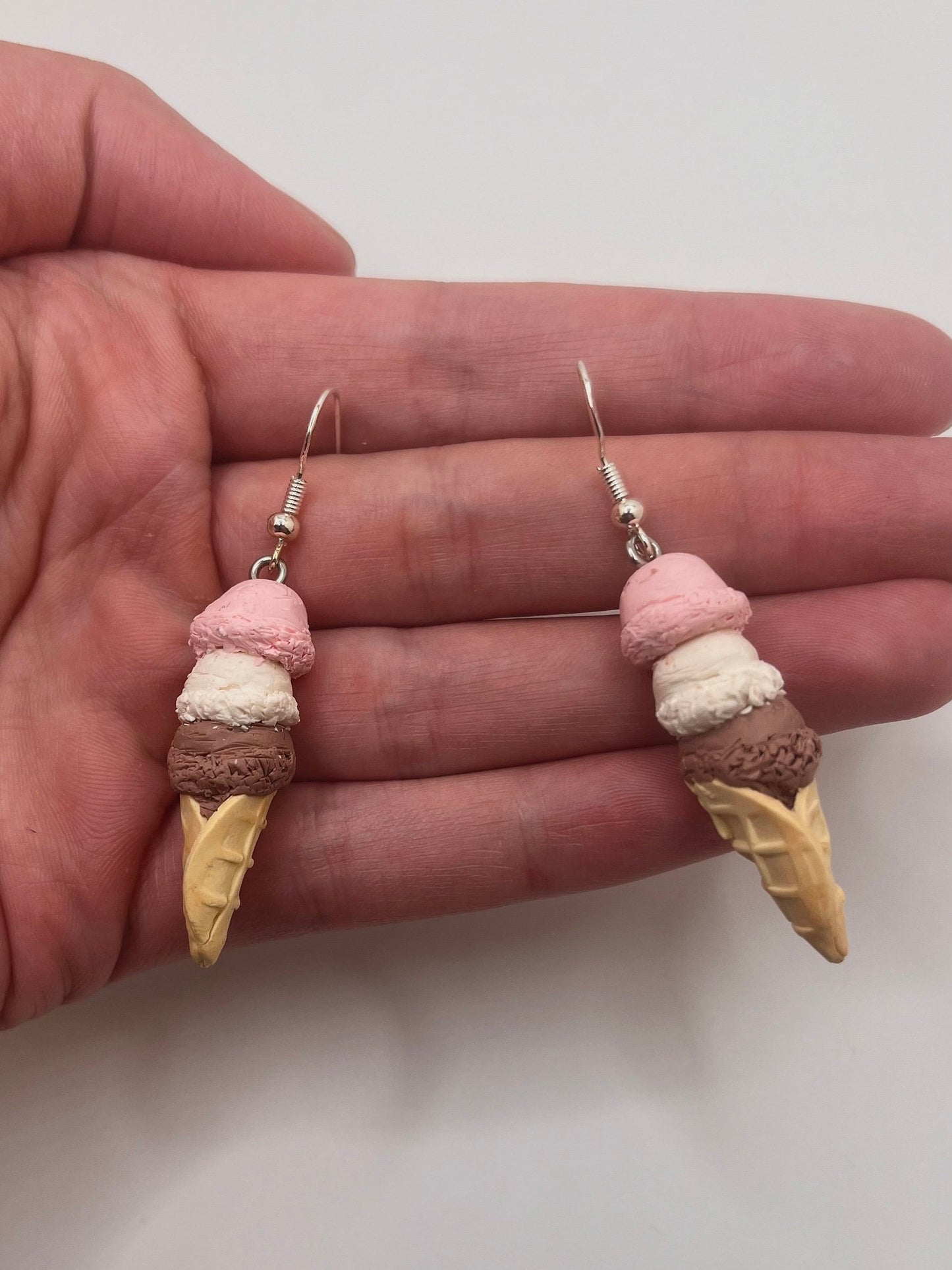 Neapolitan Ice Cream Earrings