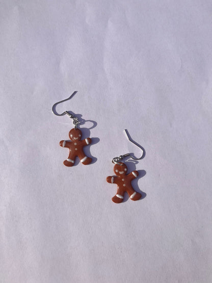 Gingerbread Man Earrings