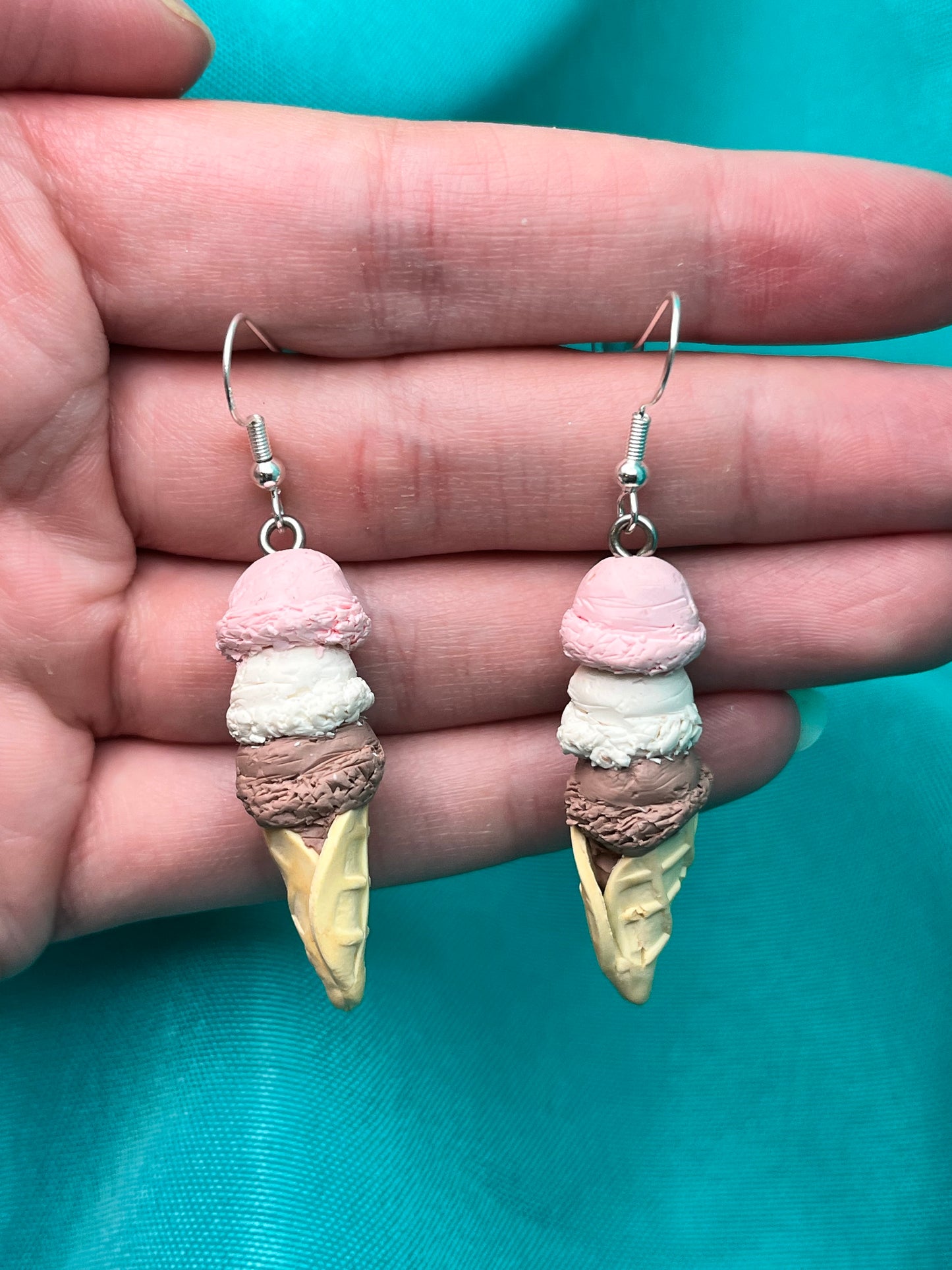 Neapolitan Ice Cream Earrings