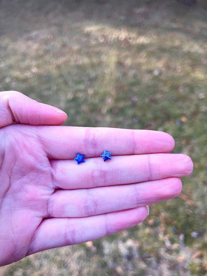 Micro Cloud, Moon and Stars Stud Trio