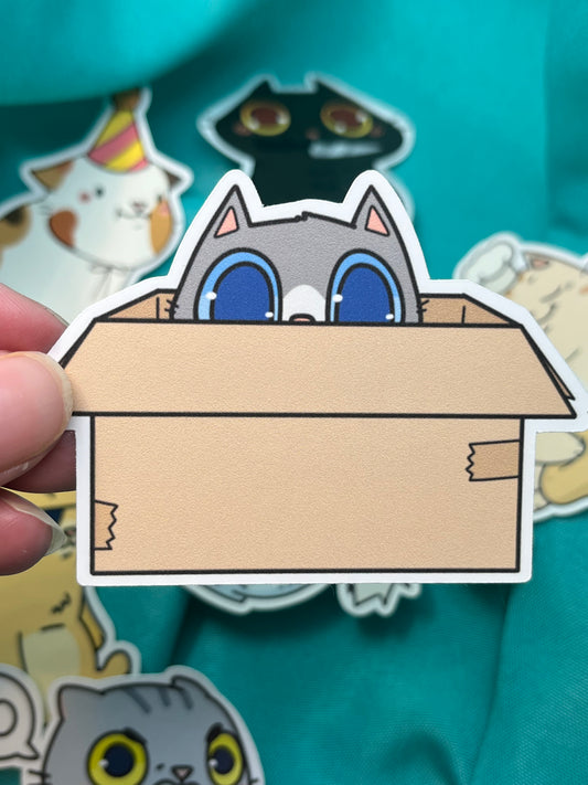 Box Cat Sticker