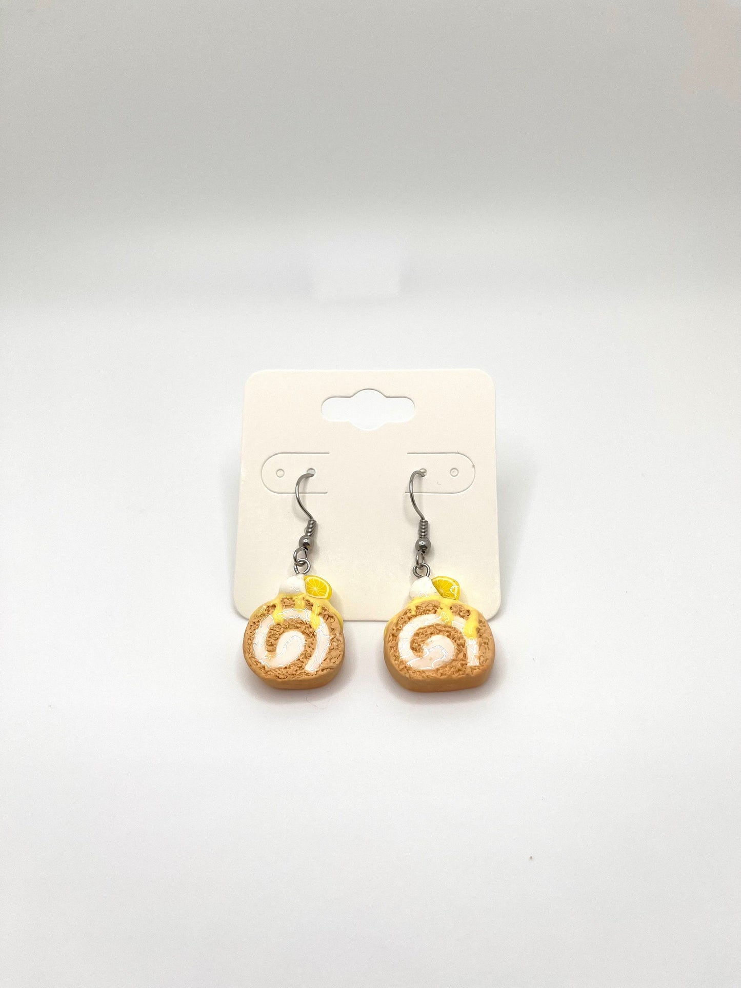 Lemon Cake Roll Earrings