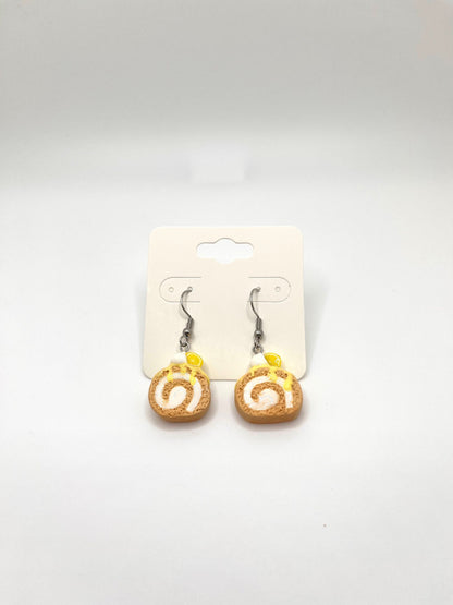 Lemon Cake Roll Earrings