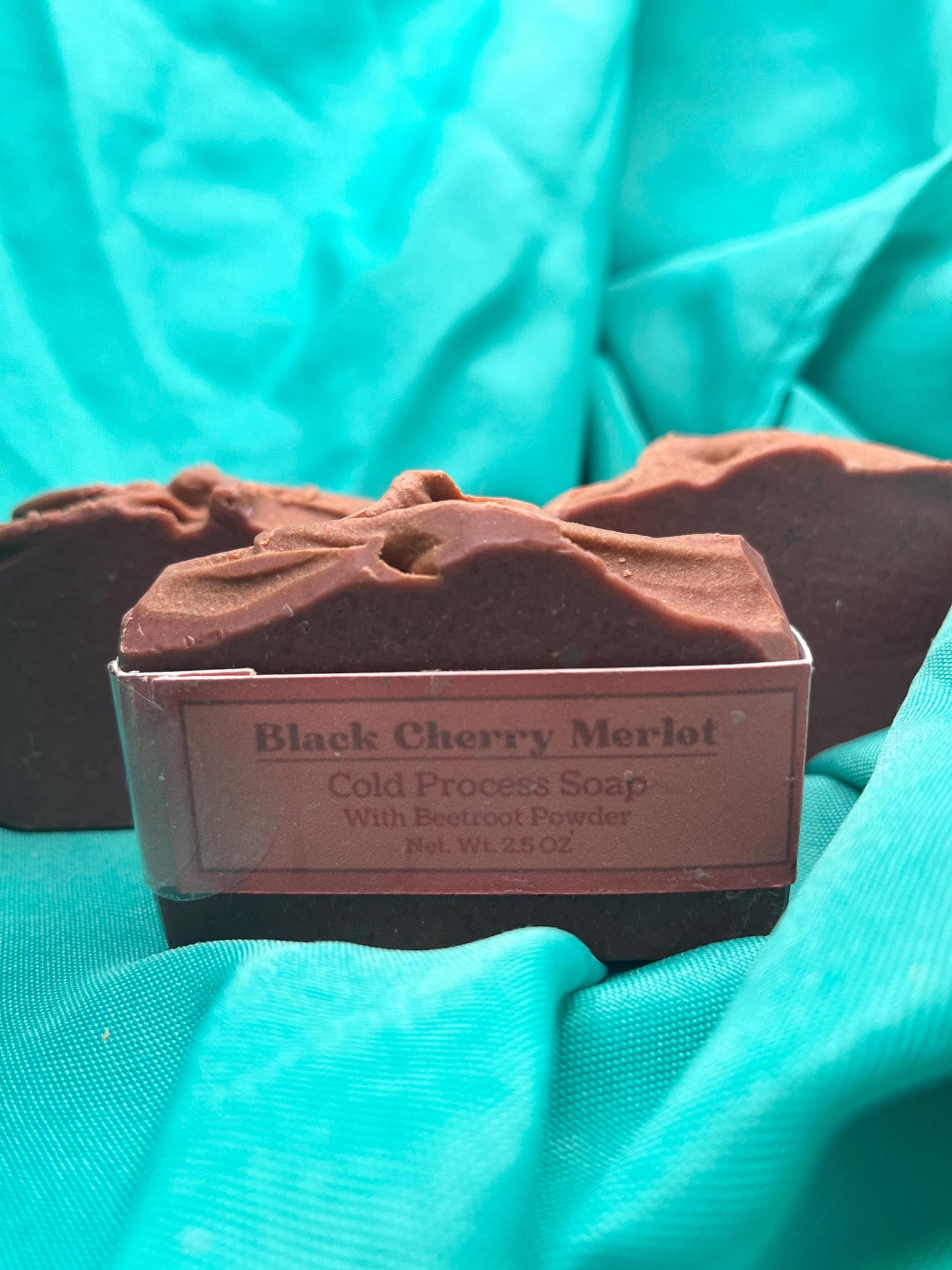 Black Cherry Merlot Cold Process Soap with Beetroot Powder
