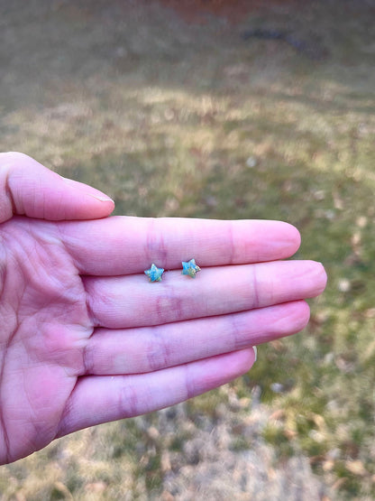 Micro Cloud, Moon and Stars Stud Trio