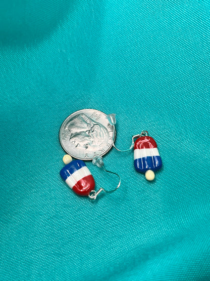 Red, White and Blue Popsicle Earrings