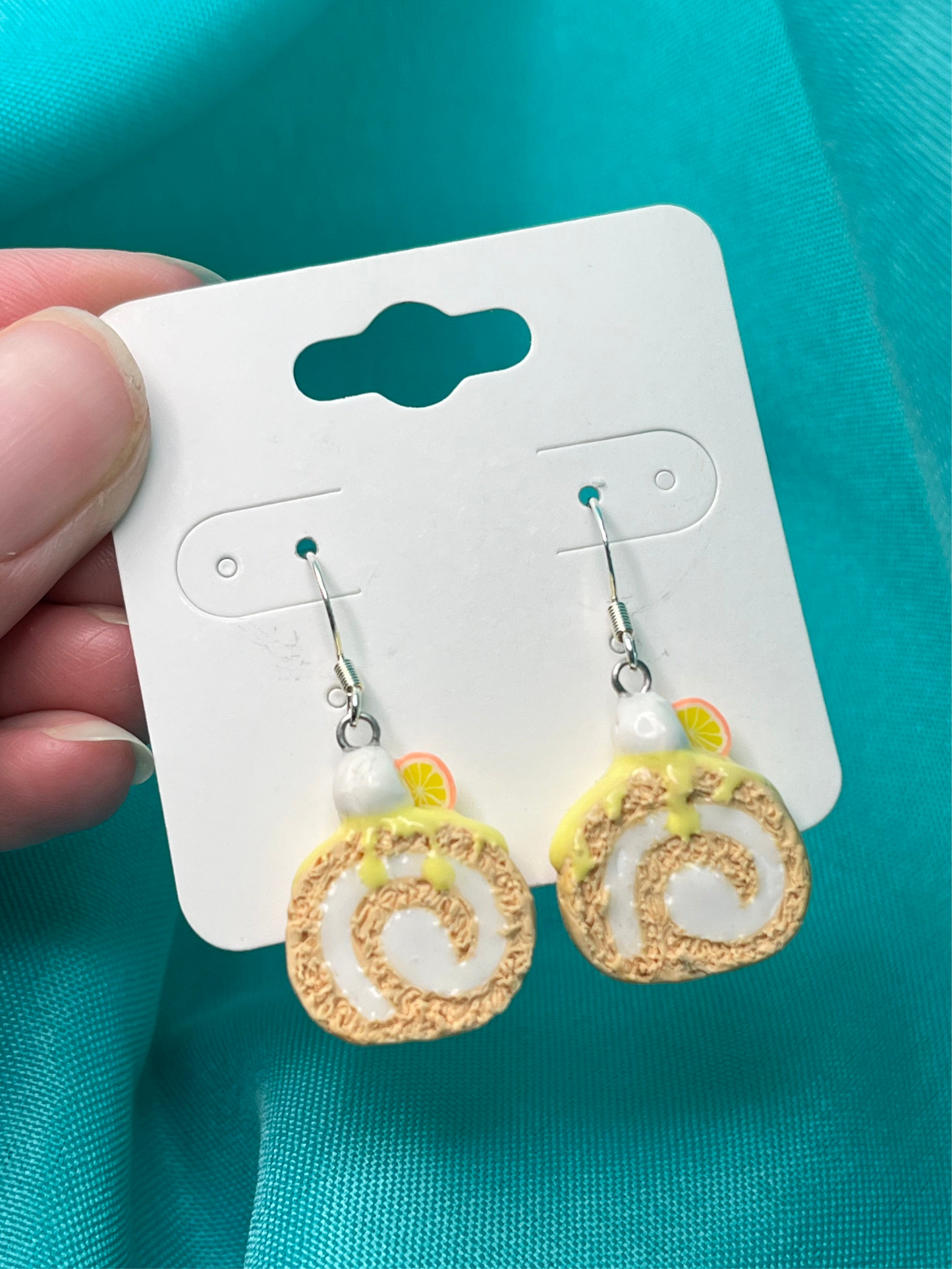 Lemon Cake Roll Earrings