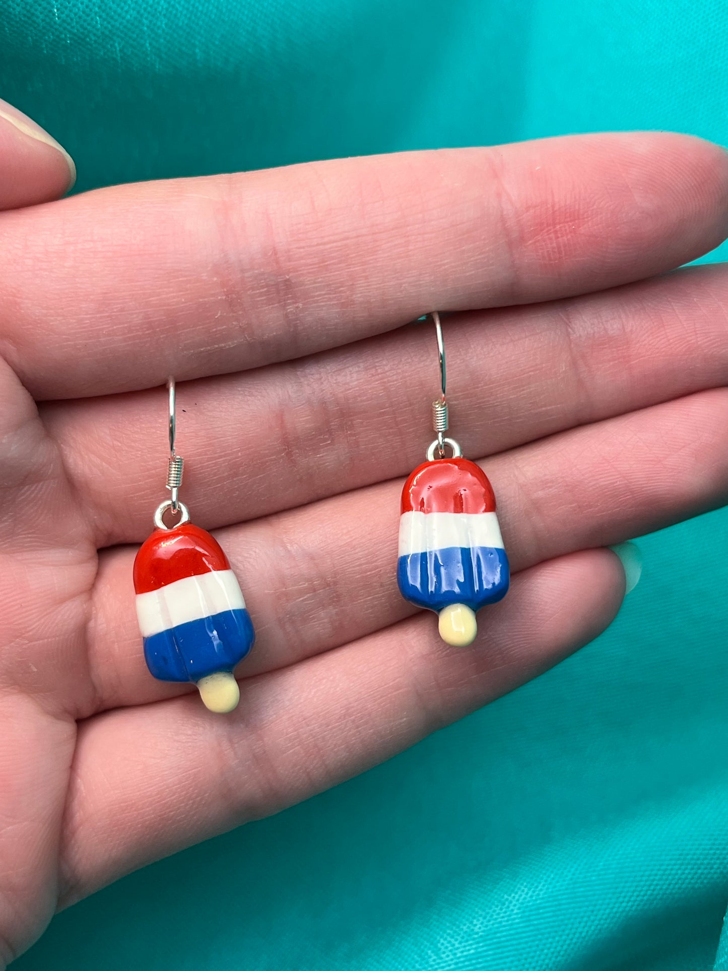 Red, White and Blue Popsicle Earrings