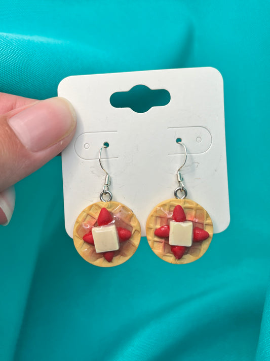 Strawberry Waffle Earrings