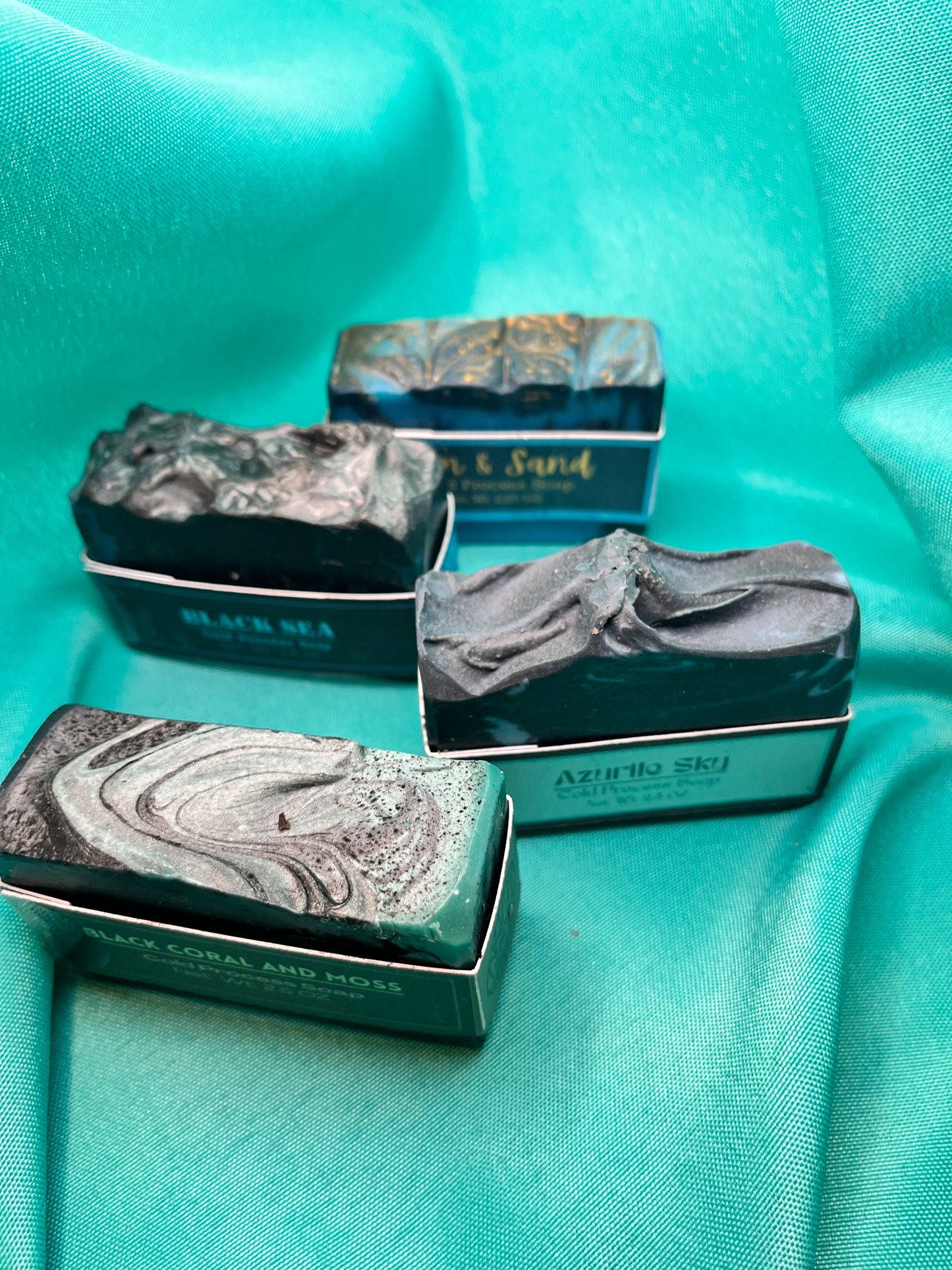 Deep Blue Soap Collection, 4 Half-Size Bars