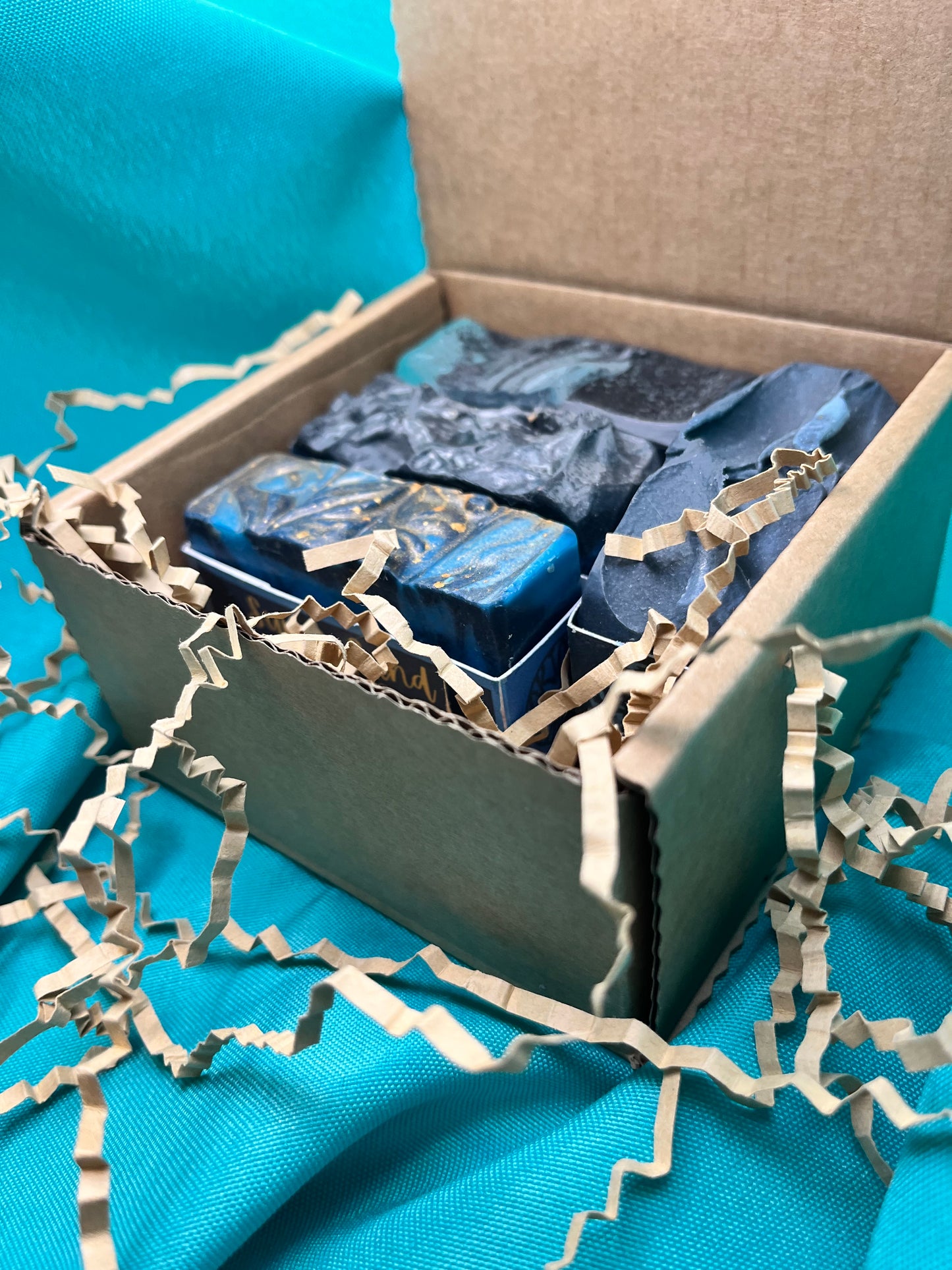 Deep Blue Soap Collection, 4 Half-Size Bars
