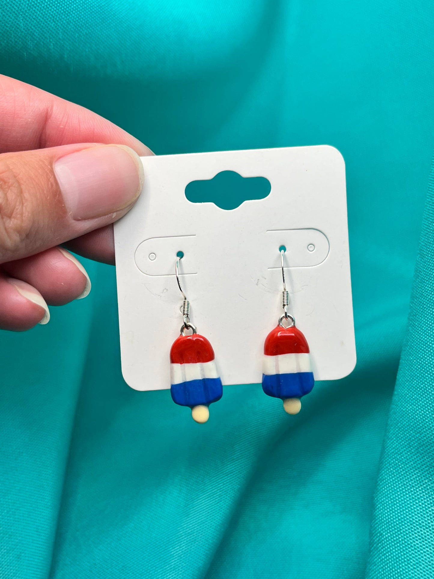 Red, White and Blue Popsicle Earrings