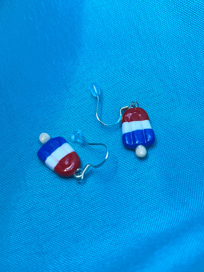 Red, White and Blue Popsicle Earrings