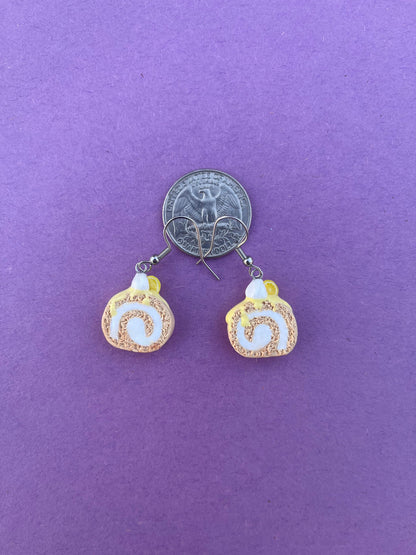 Lemon Cake Roll Earrings