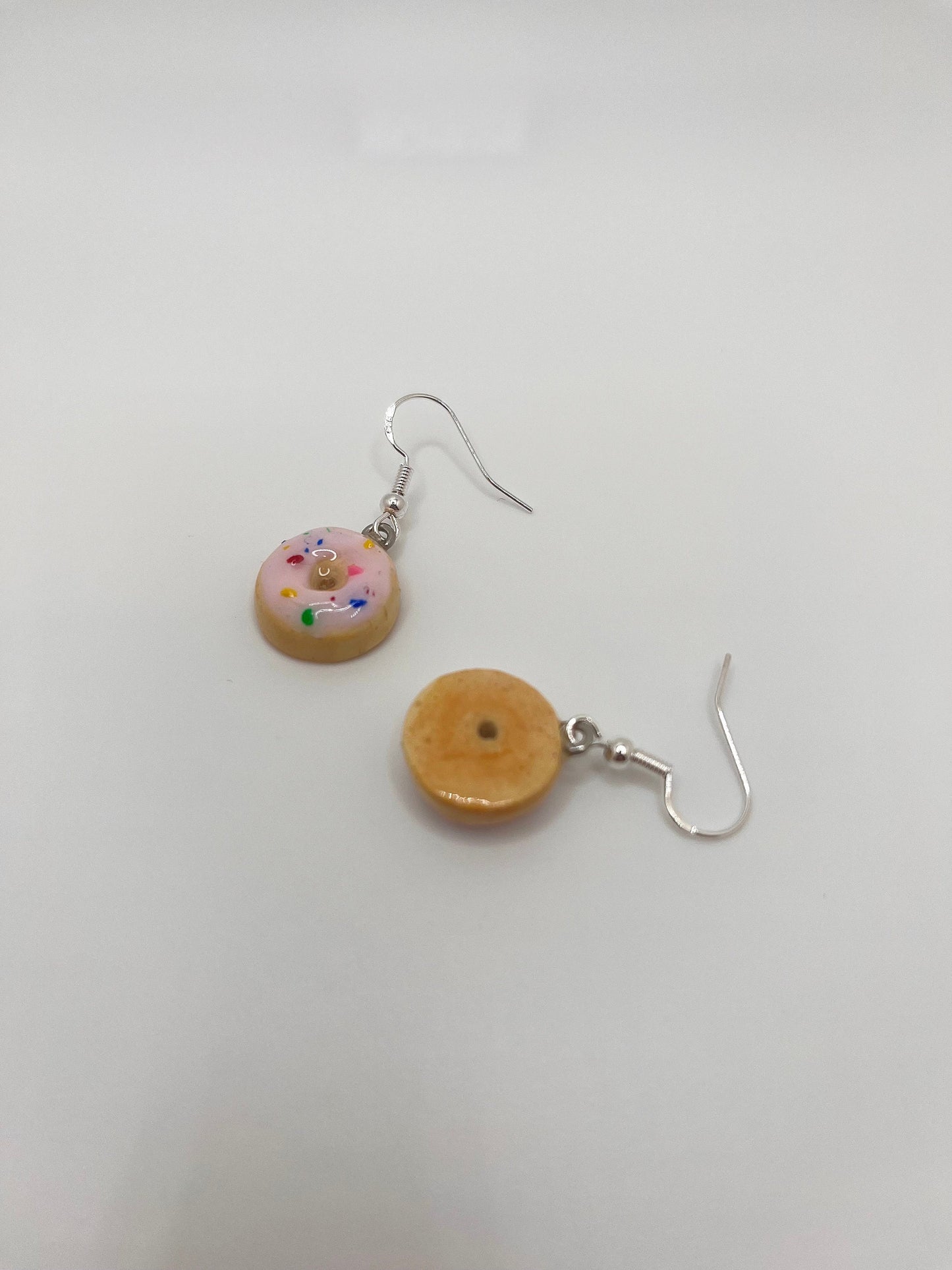 Polymer clay donut earrings cute food earrings