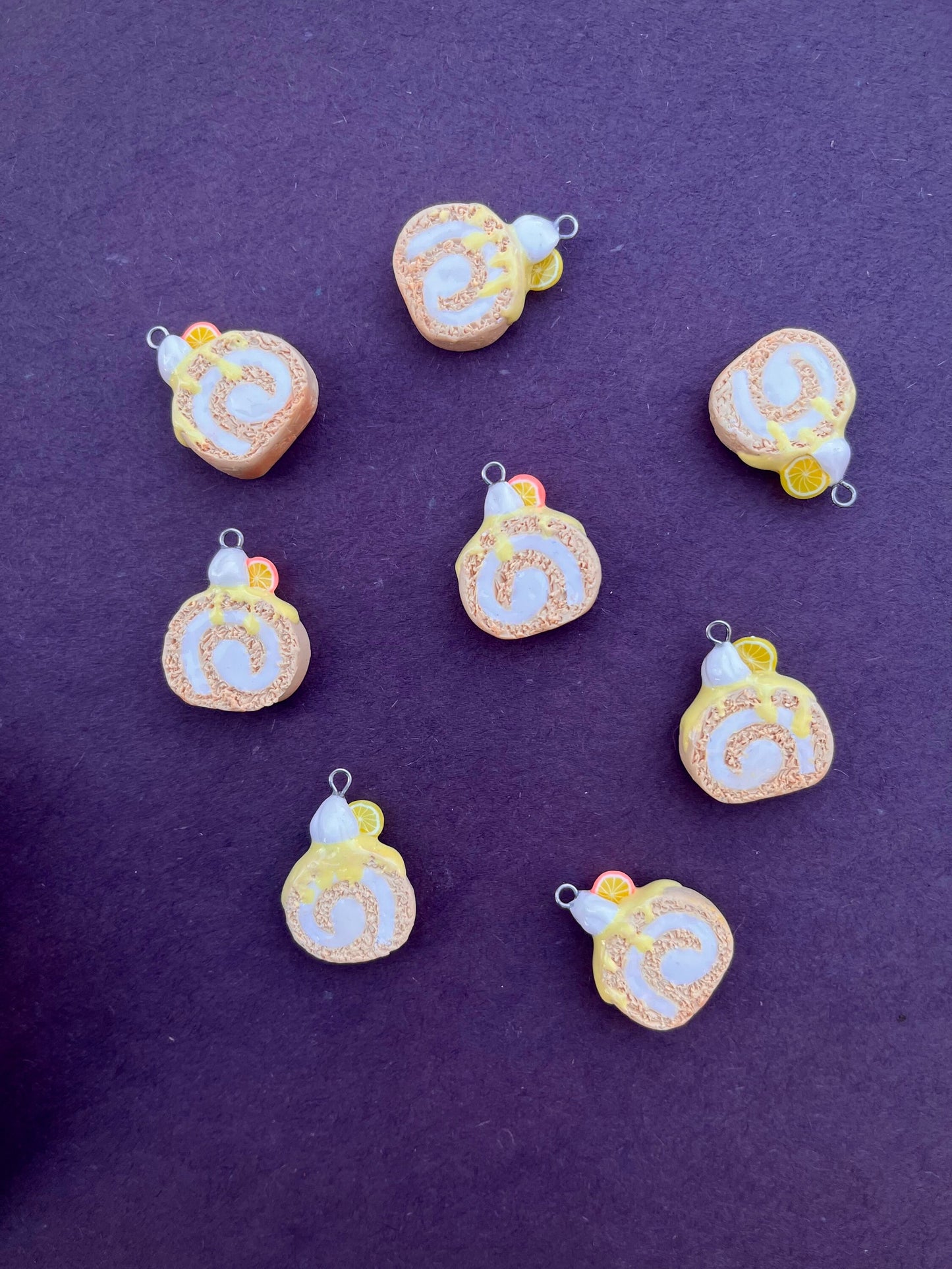 Lemon Cake Roll Earrings
