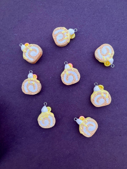 Lemon Cake Roll Earrings