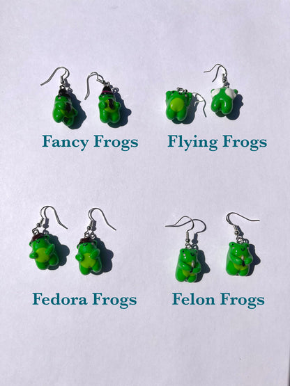 Fancy Frog Earrings