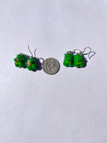 Fancy Frog Earrings