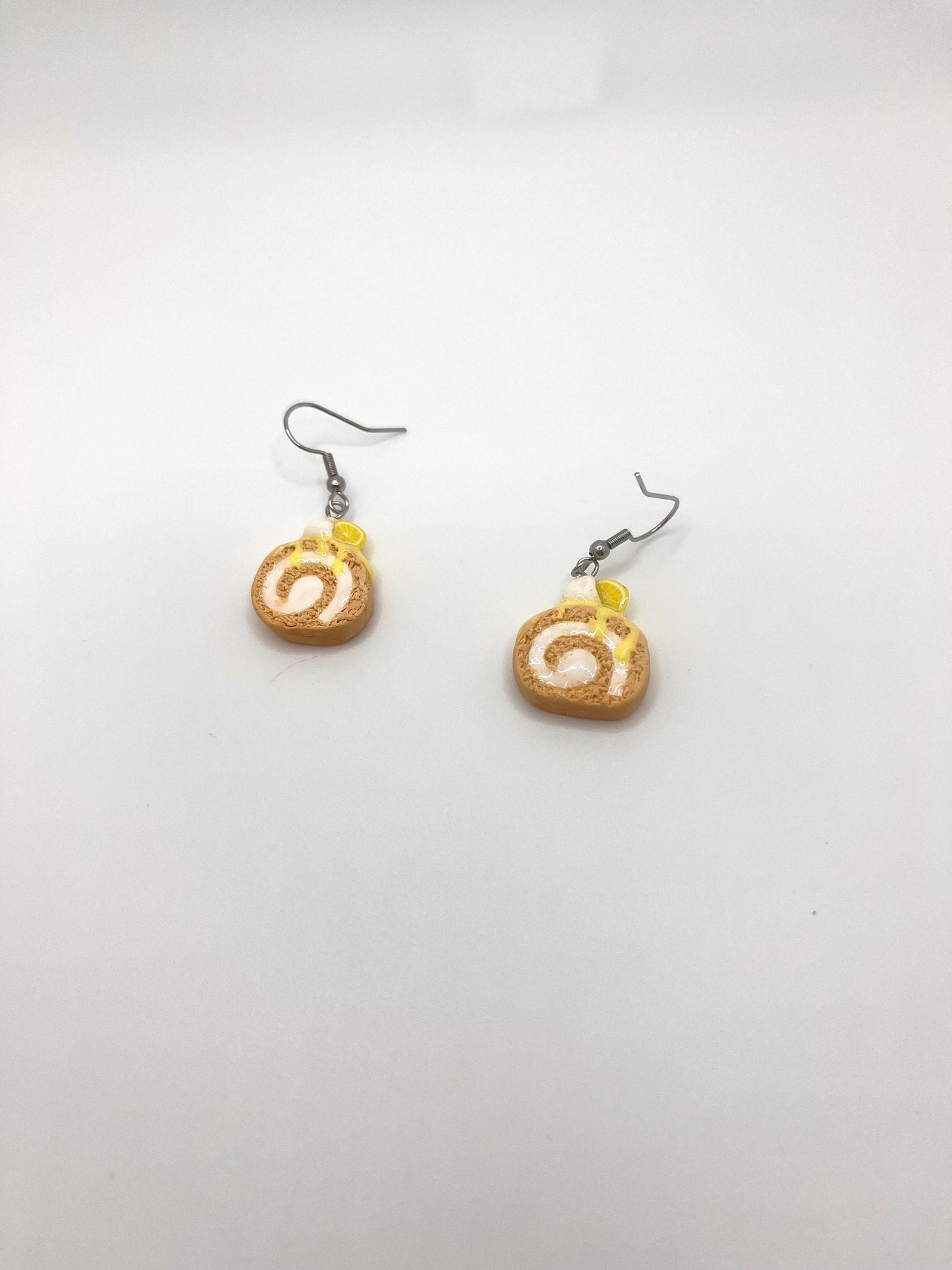 Lemon Cake Roll Earrings