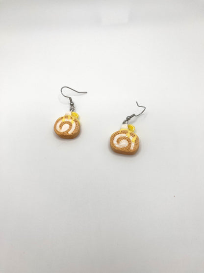 Lemon Cake Roll Earrings