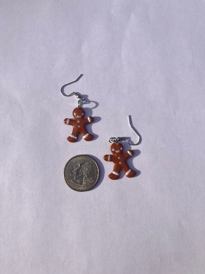 Gingerbread Man Earrings