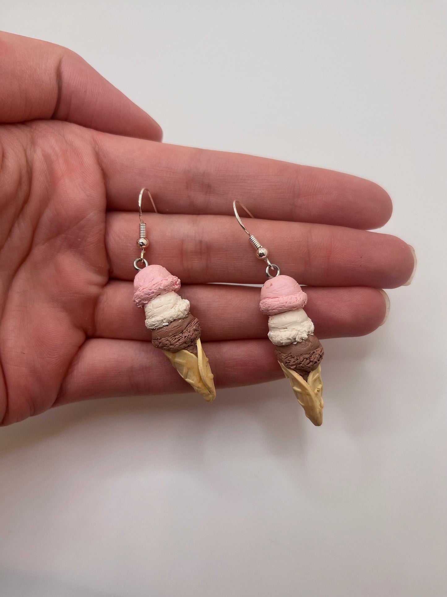 Neapolitan Ice Cream Earrings